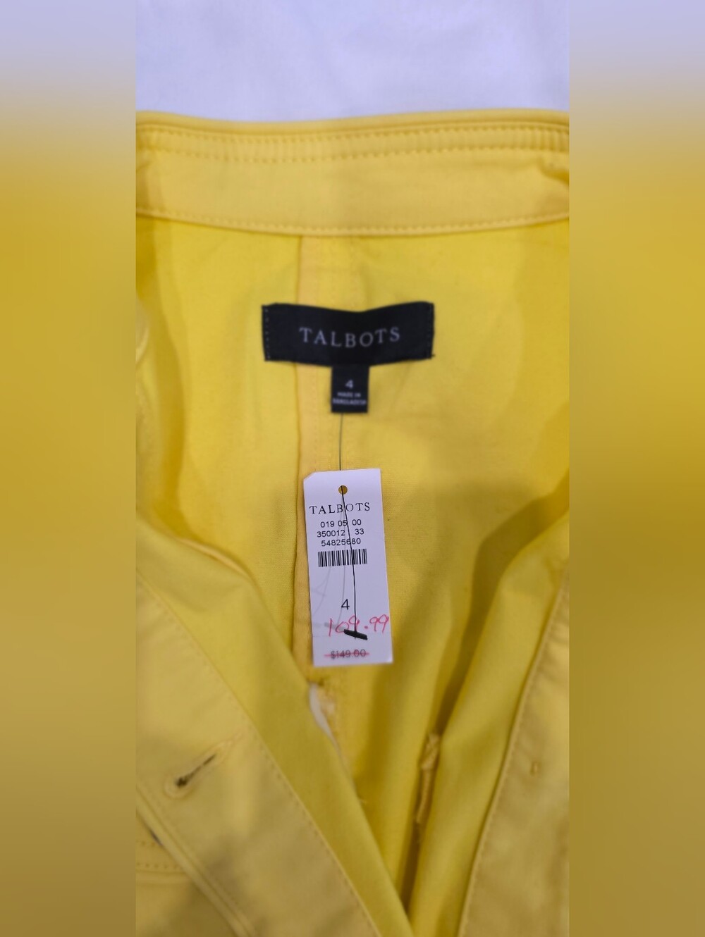 Talbots Piped Yellow Utility Jacket - Picture 7 of 8